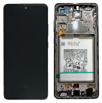 Original Écran Complet Vitre Tactile LCD Châssis Sans Batterie Samsung Galaxy A52 4G/5G 2021 (A525F/A526B) / A52s 5G(A528B) Service Pack Bleu